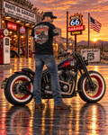 Bobber Motorcycle T-Shirt – Custom Vintage Bike Graphic Tee | Route 66 Garage