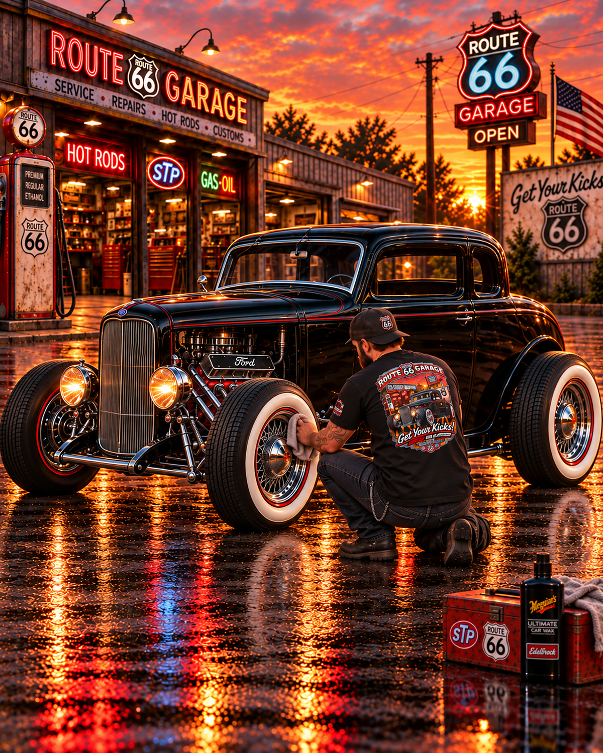 Route 66 Garage – Blacktop Bandit Tee