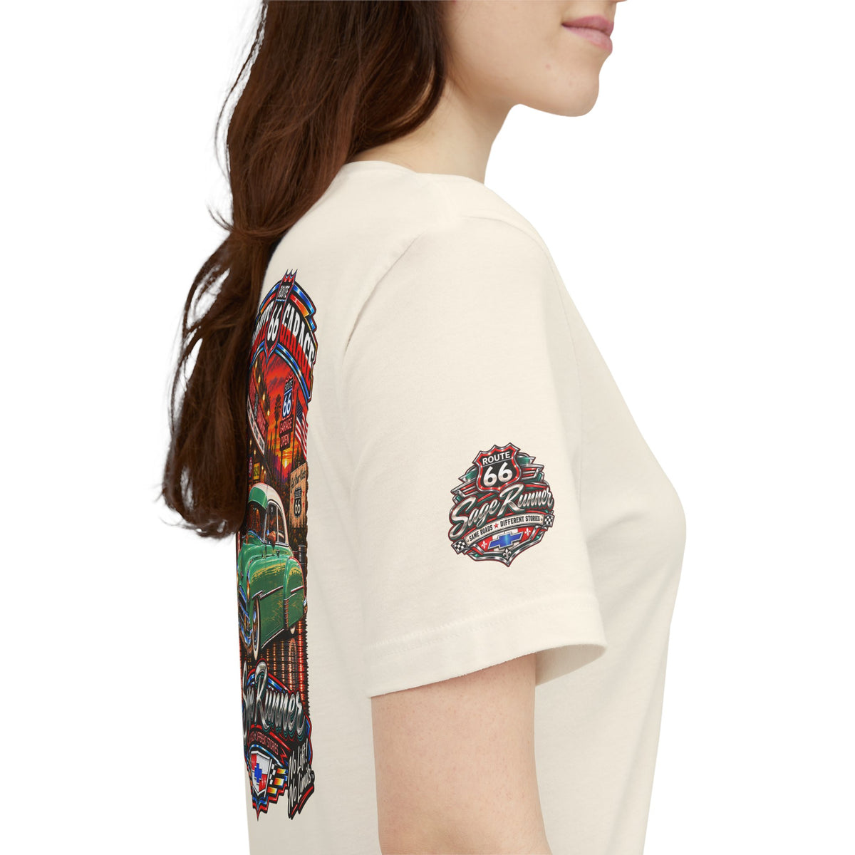 Sage Runner | 1951 Chevrolet Deluxe Route 66 Garage Tee