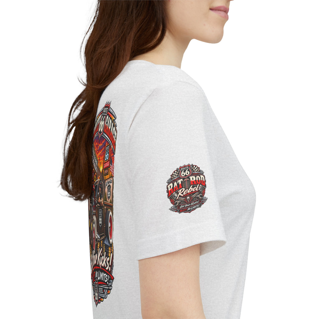 Rat Rod Truck T-Shirt – Supercharged V8 Hot Rod Graphic Tee | Route 66 Garage