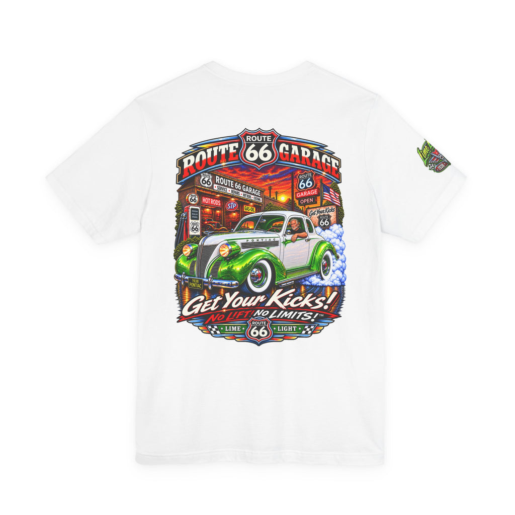 Classic Car T-Shirt – Get Your Kicks Route 66 Graphic Tee | Route 66 Garage