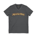 Mac's Old House V-Neck Tee — Retro Diner & Classic Cars Graphic Shirt