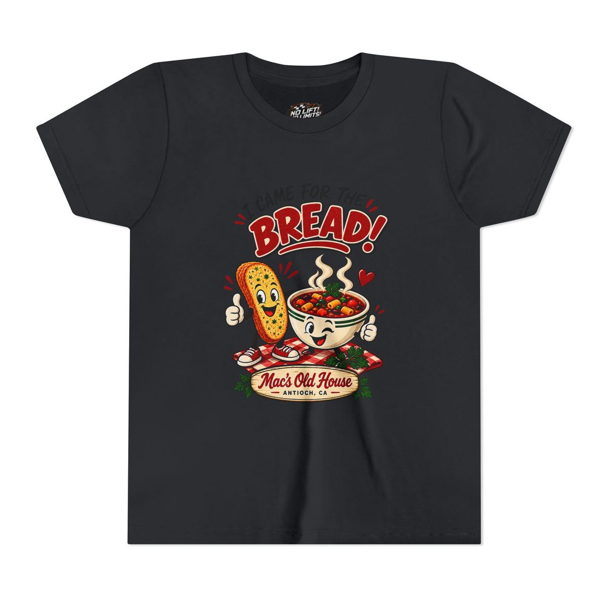 Youth Tee - "I Came for the Bread" Soup & Bread Kids T-Shirt