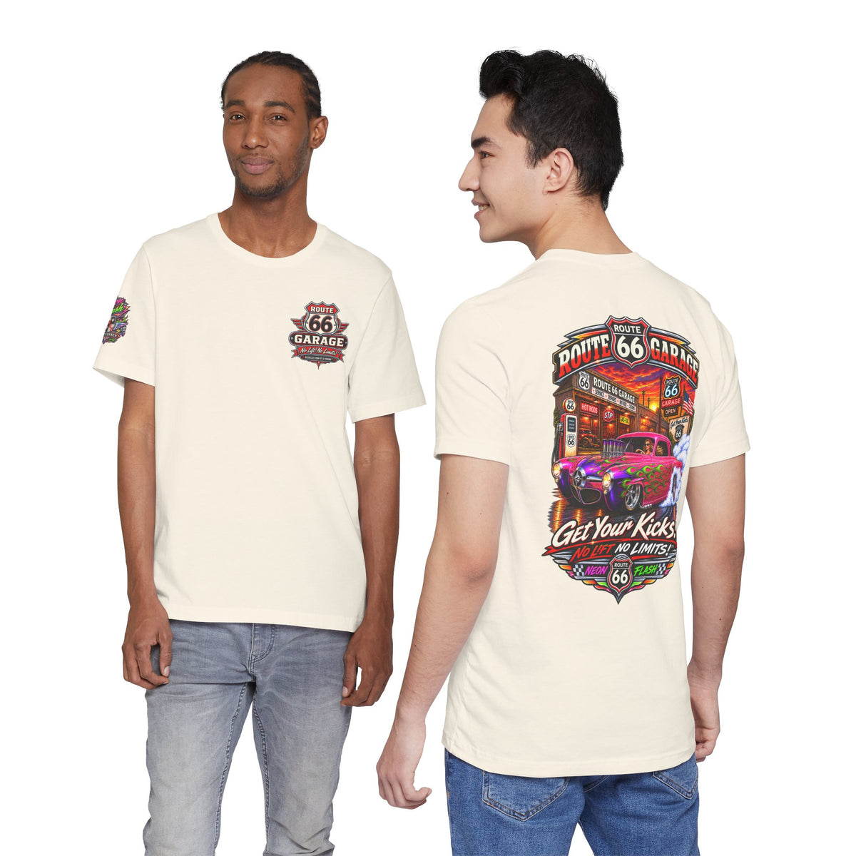 Studebaker T-Shirt – Neon Flash Classic Car Graphic Tee | Route 66 Garage