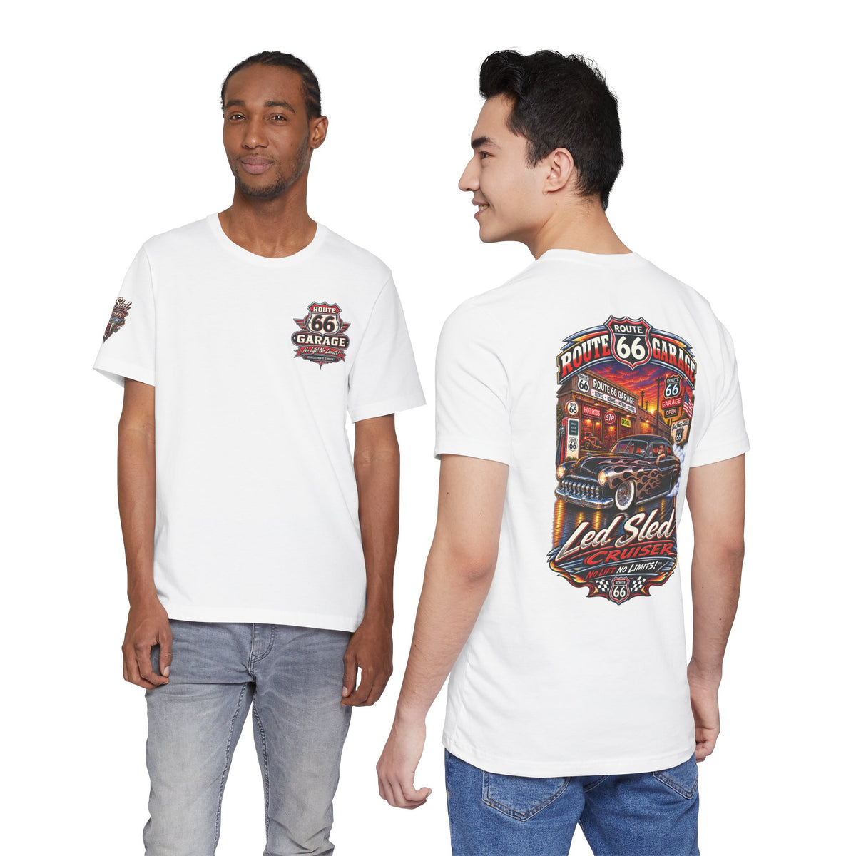 Lead Sled T-Shirt – Custom Cruiser Hot Rod Graphic Tee | Route 66 Garage