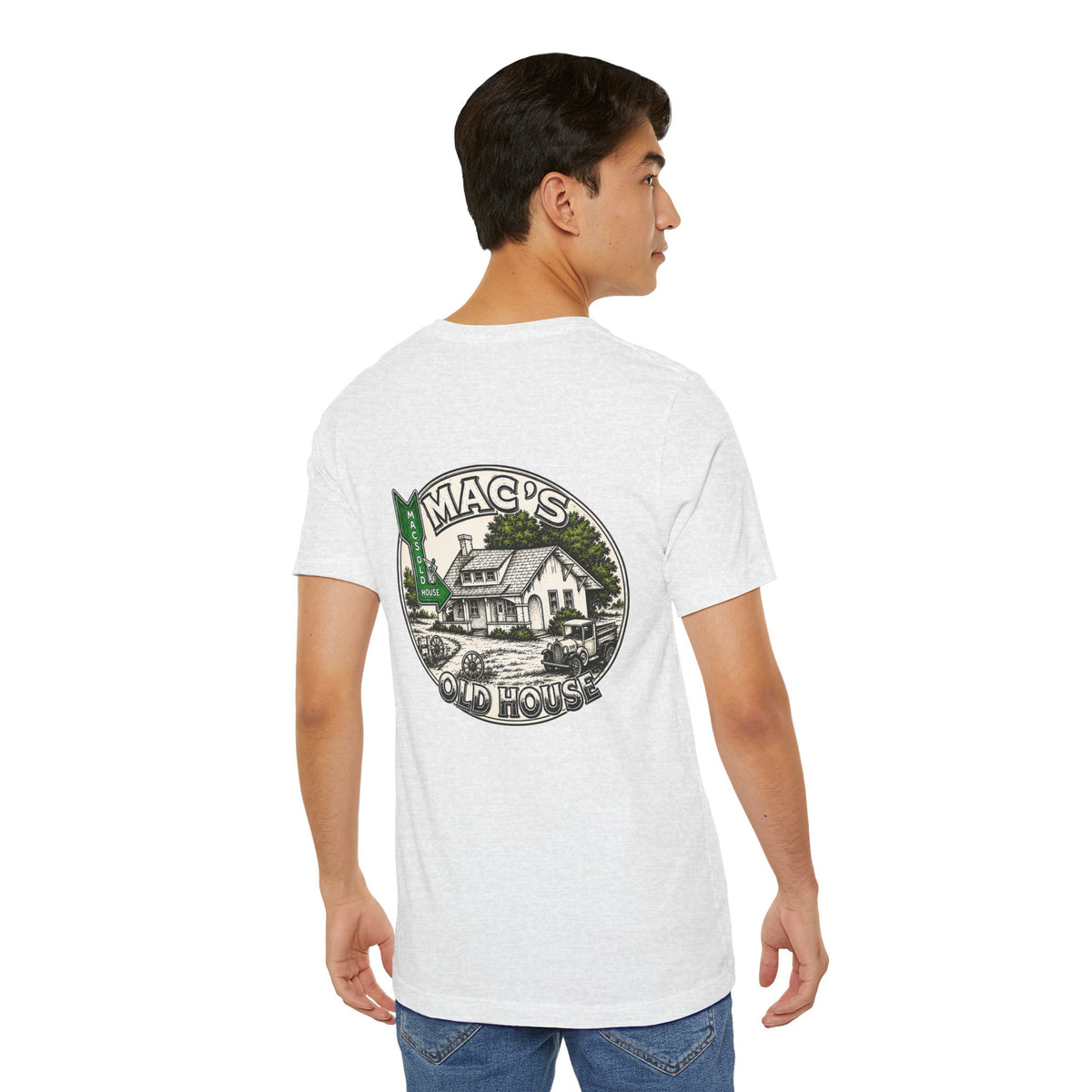 Mac's Old House Tee — Vintage Country House Graphic T-Shirt