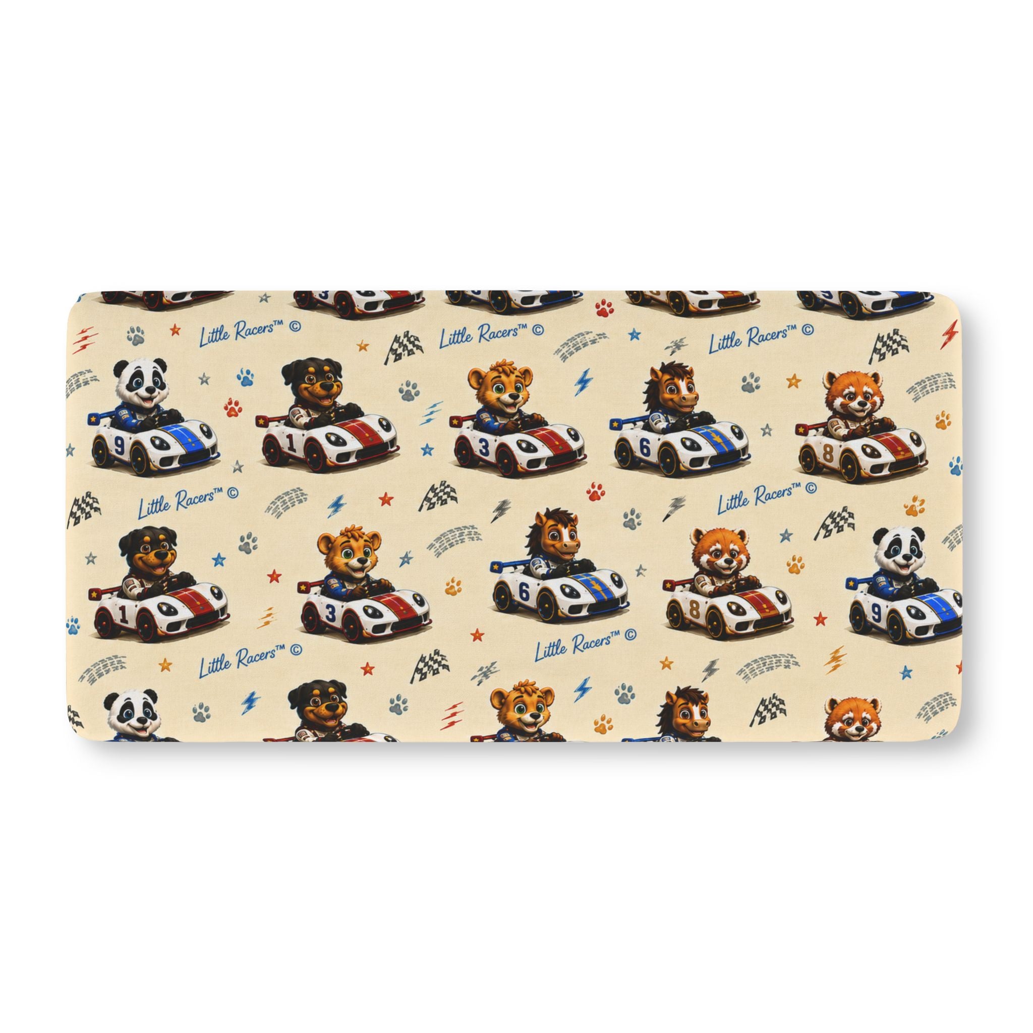 Little Racers™ Crew Crib Sheet – Race Car Nursery Bedding