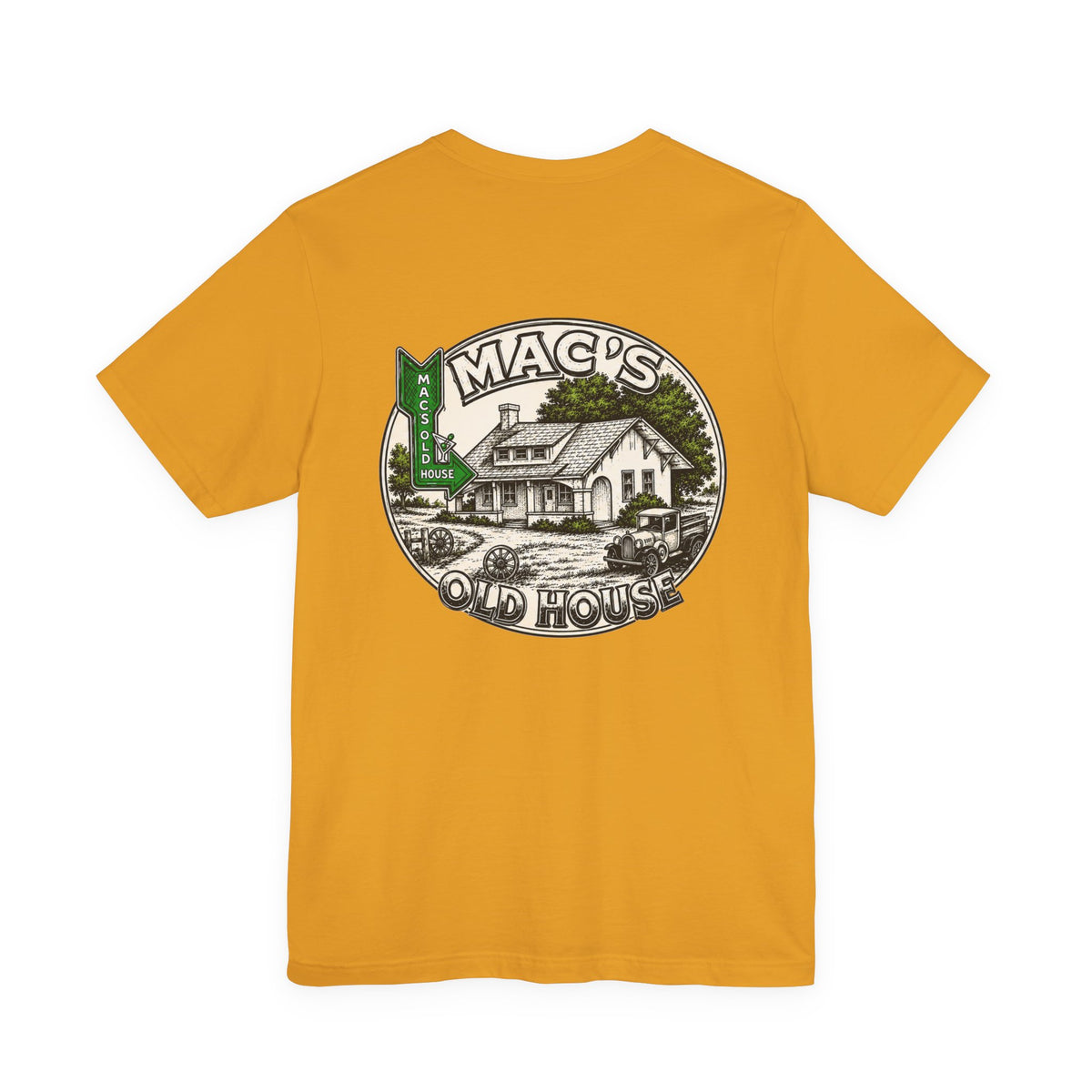 Mac's Old House Tee — Vintage Country House Graphic T-Shirt