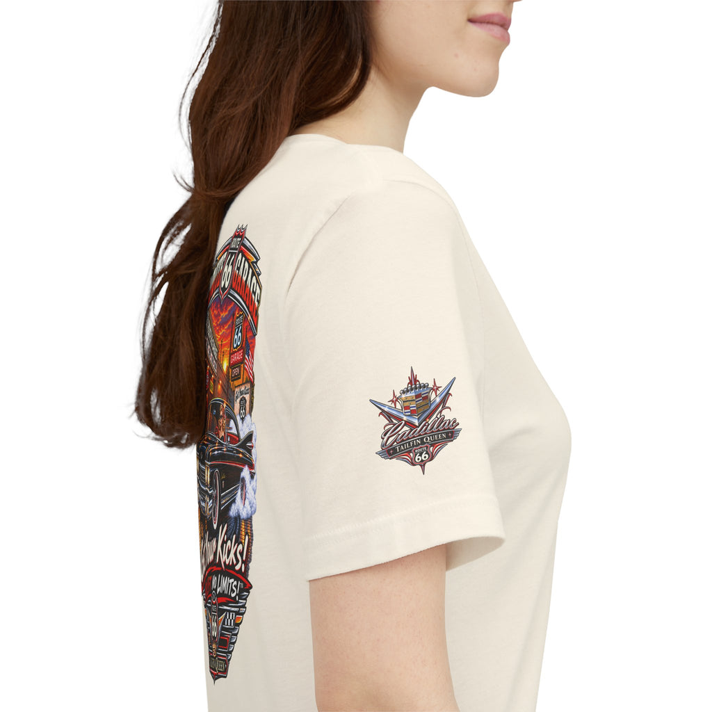 Cadillac Tailfin T-Shirt – 1950s Classic Car Graphic Tee | Route 66 Garage