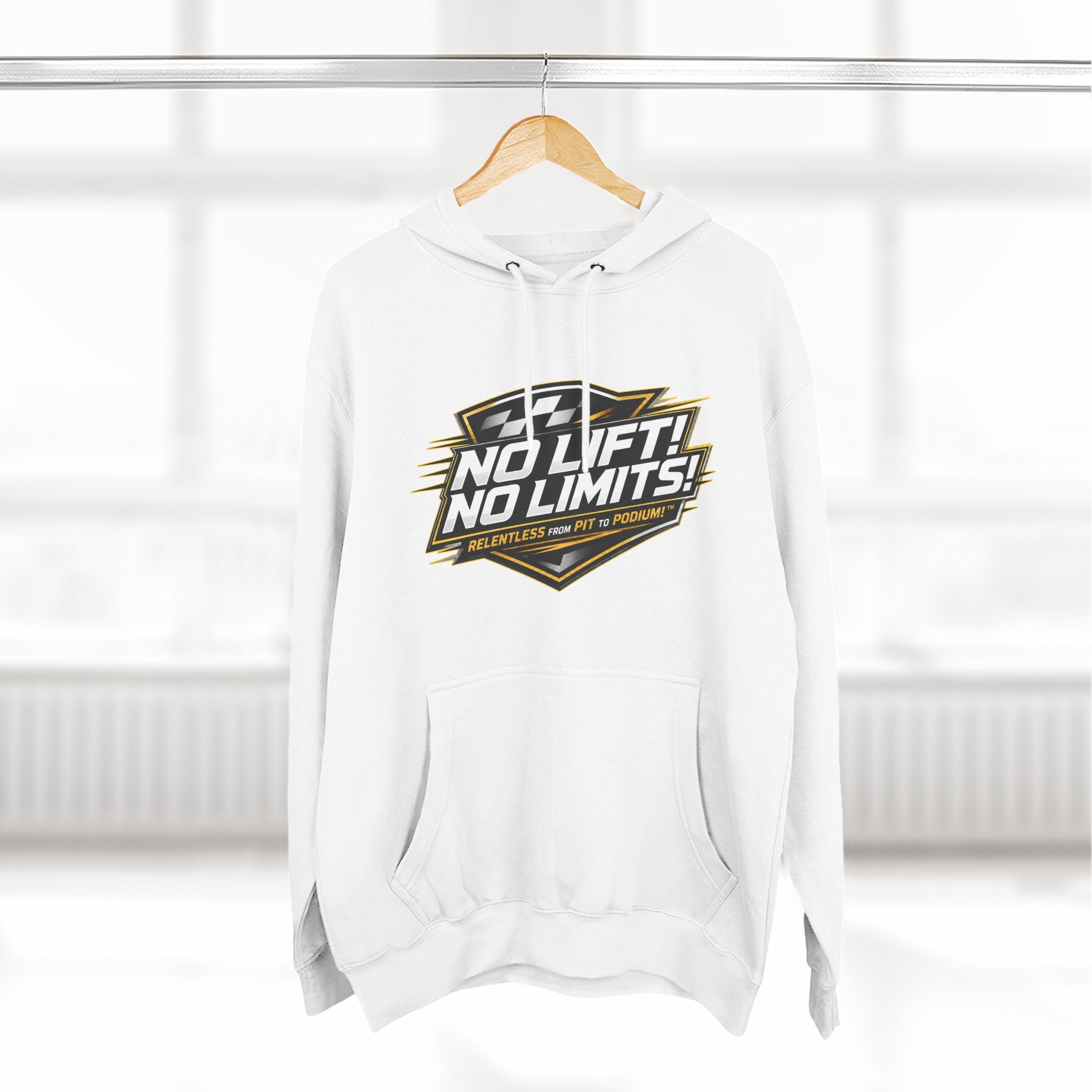 No Lift! No Limits! Relentless Hoodie — Motivational Gym Pullover