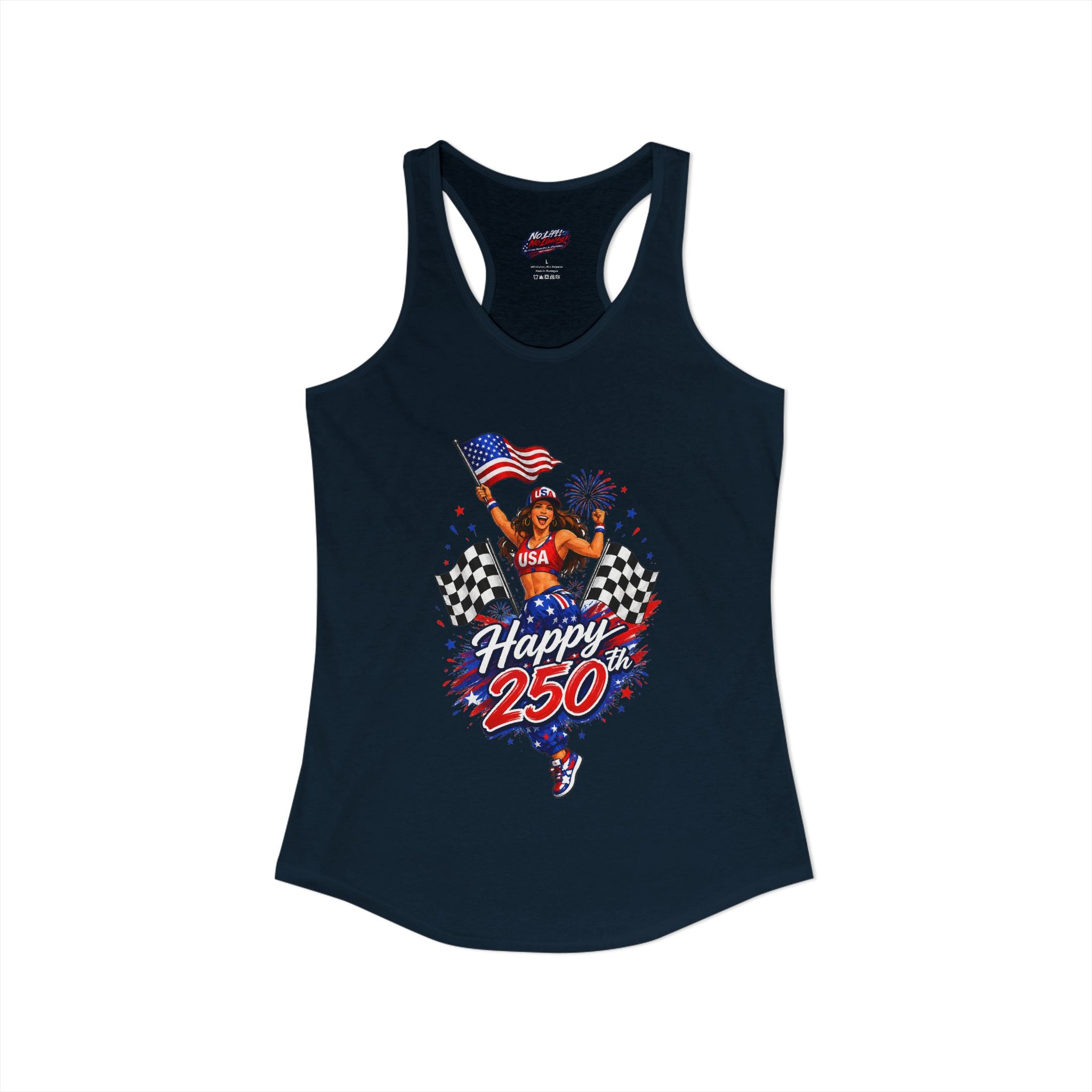 No Lift No Limits™ Happy 250th Racerback Tank