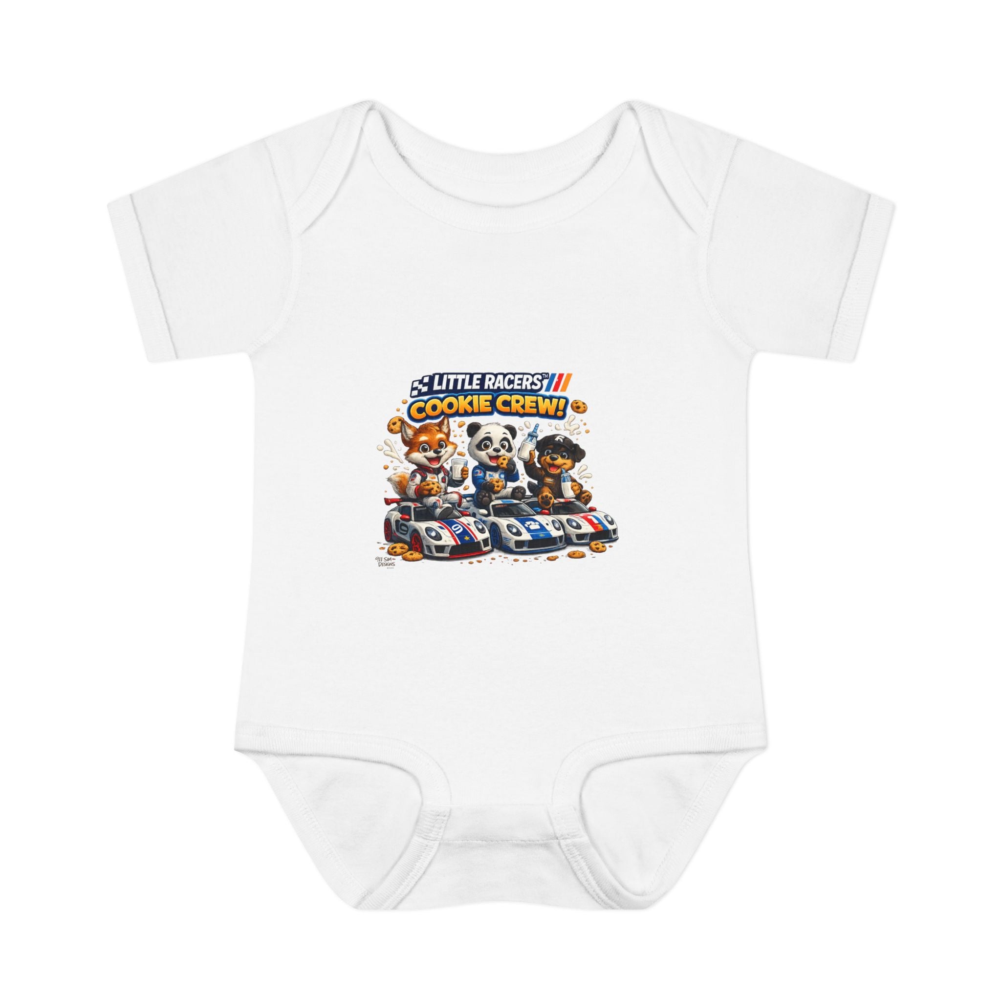 Limited Release: Little Racers Cookie Crew! Infant Racing Crew Bodysuit