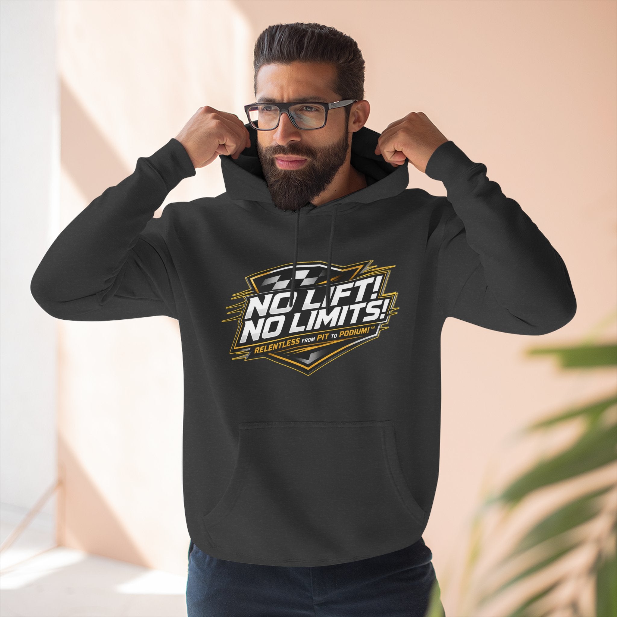 No Lift! No Limits! Relentless Hoodie — Motivational Gym Pullover