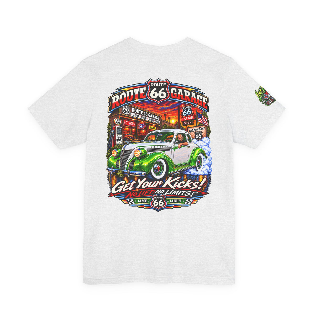 Classic Car T-Shirt – Get Your Kicks Route 66 Graphic Tee | Route 66 Garage