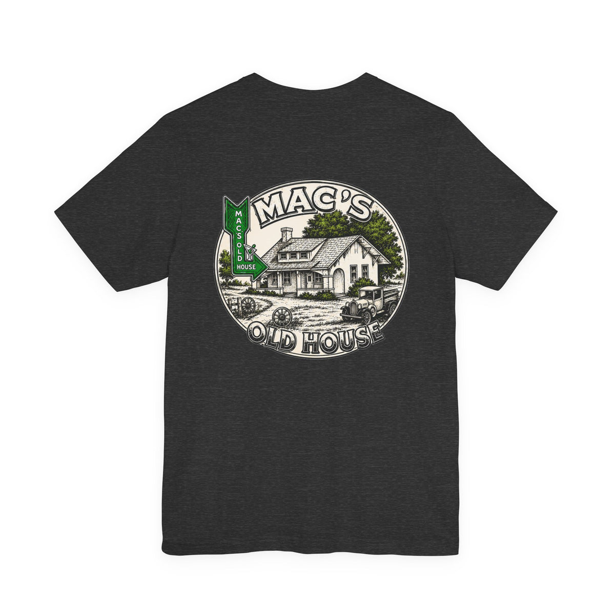 Mac's Old House Tee — Vintage Country House Graphic T-Shirt