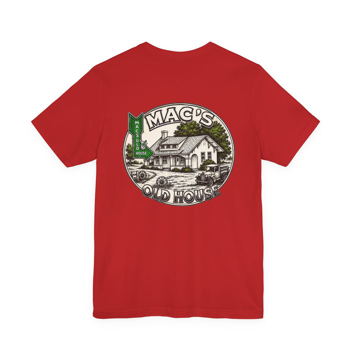 Mac's Old House Tee — Vintage Country House Graphic T-Shirt