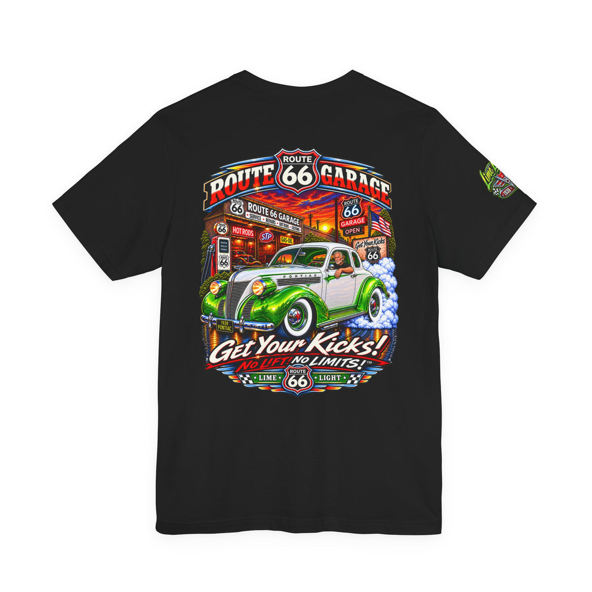 Classic Car T-Shirt – Get Your Kicks Route 66 Graphic Tee | Route 66 Garage