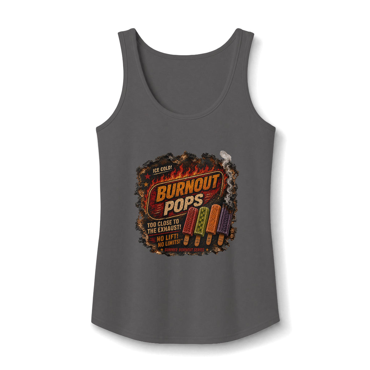 Burnout Pops Retro Ice Pop Graphic Tank Top