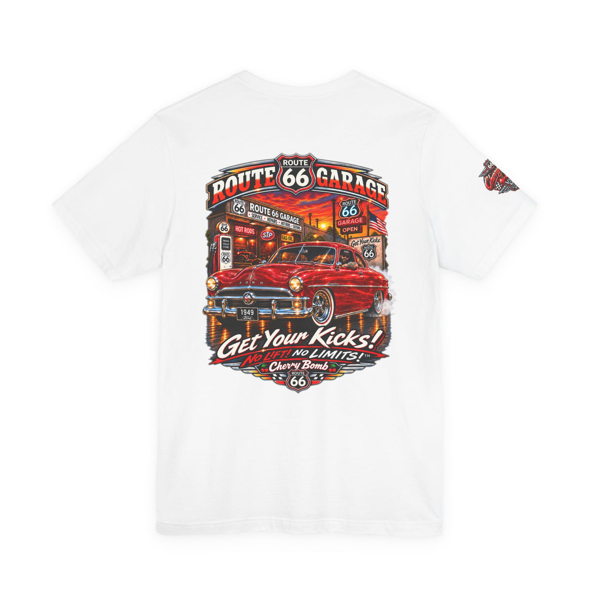 Route 66 Garage – Cherry Bomb ’49 Ford Tee