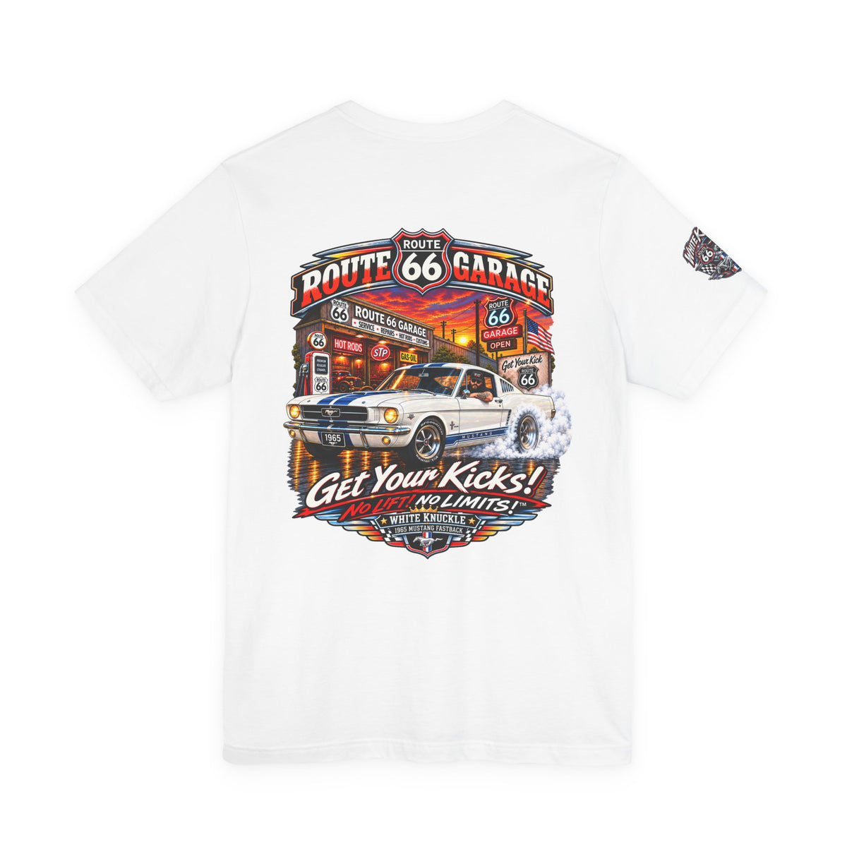 Route 66 Garage — White Knuckle ’65 Tee