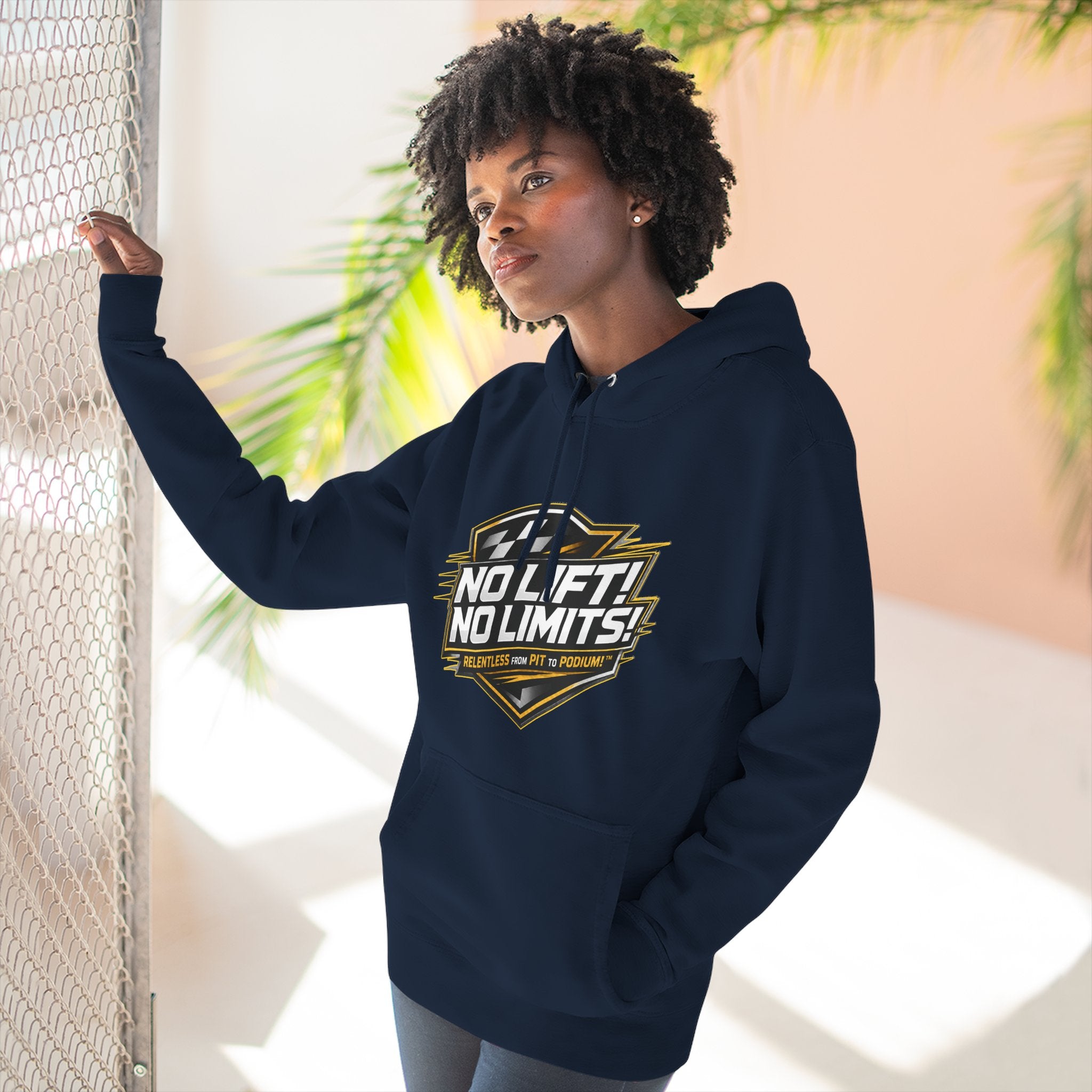 No Lift! No Limits! Relentless Hoodie — Motivational Gym Pullover