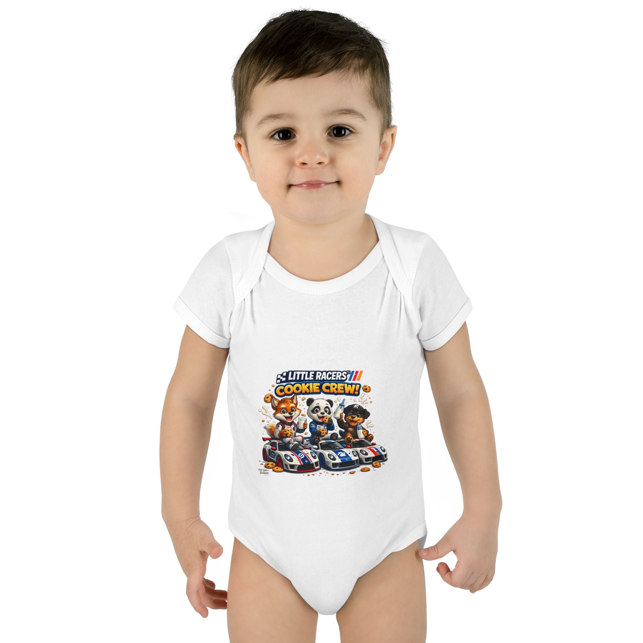 Limited Release: Little Racers Cookie Crew! Infant Racing Crew Bodysuit