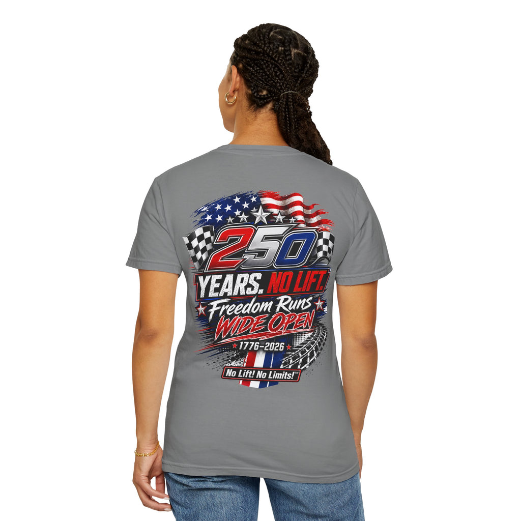 Patriotic '250 Years No Lift, No Limits' T-Shirt