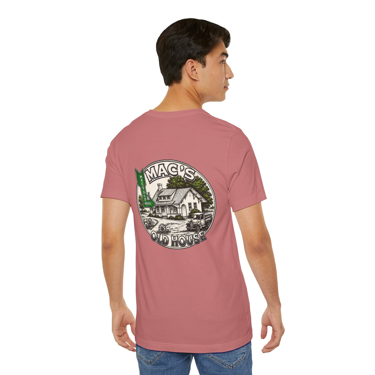 Mac's Old House Tee — Vintage Country House Graphic T-Shirt