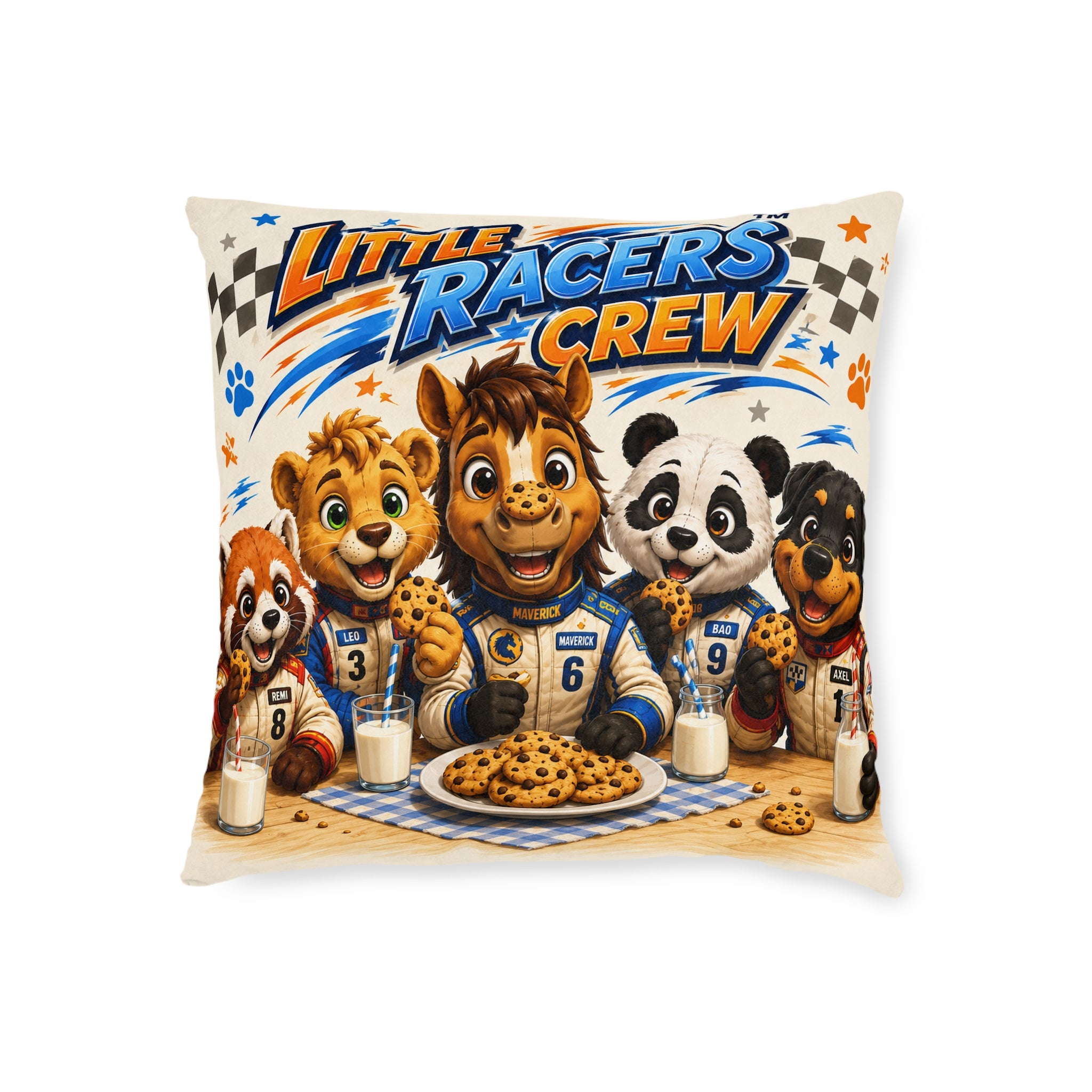 Little Racers™ Crew Cookies & Milk Accent Pillow