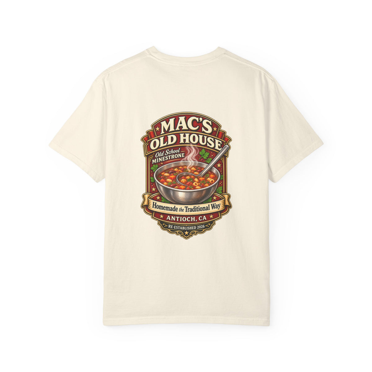 Mac’s Old House Old School Minestrone T-Shirt – Antioch, CA