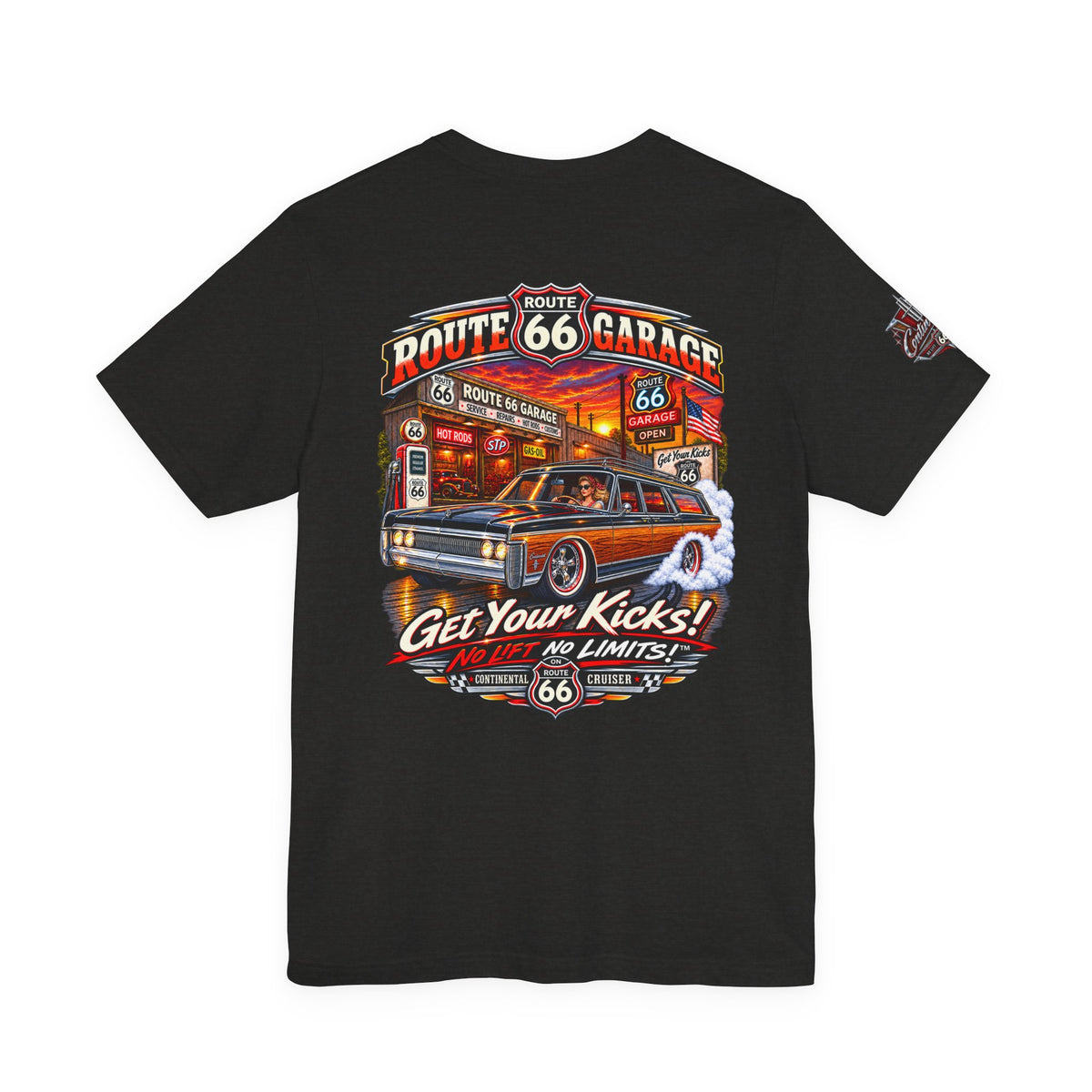 Woodgrain Station Wagon T-Shirt – Vintage Cruiser Graphic Tee | Route 66 Garage