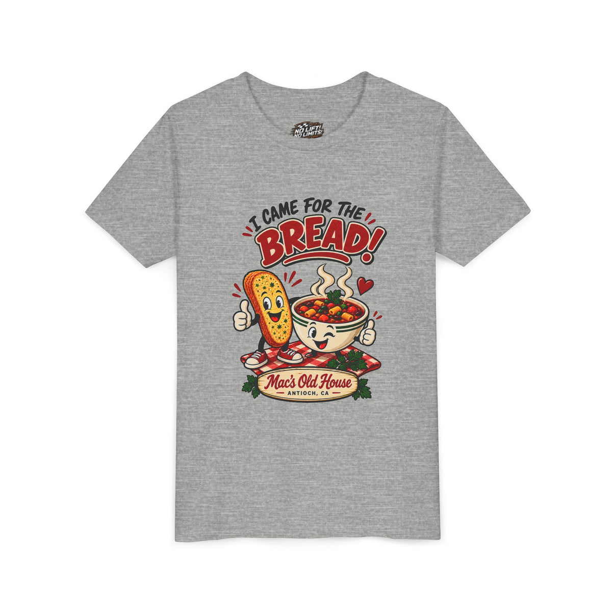 Youth Tee - "I Came for the Bread" Soup & Bread Kids T-Shirt