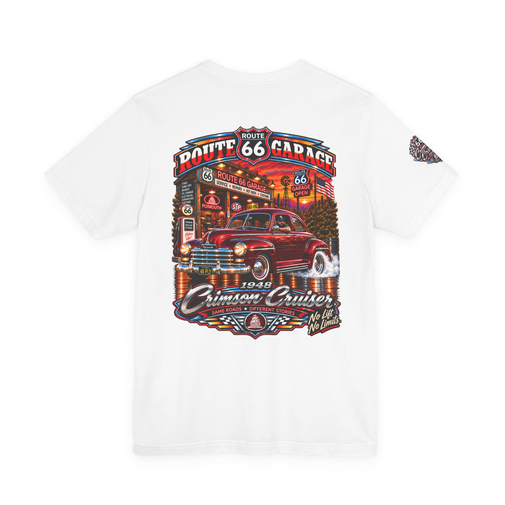 Crimson Cruiser | 1948 Plymouth Route 66 Garage Tee