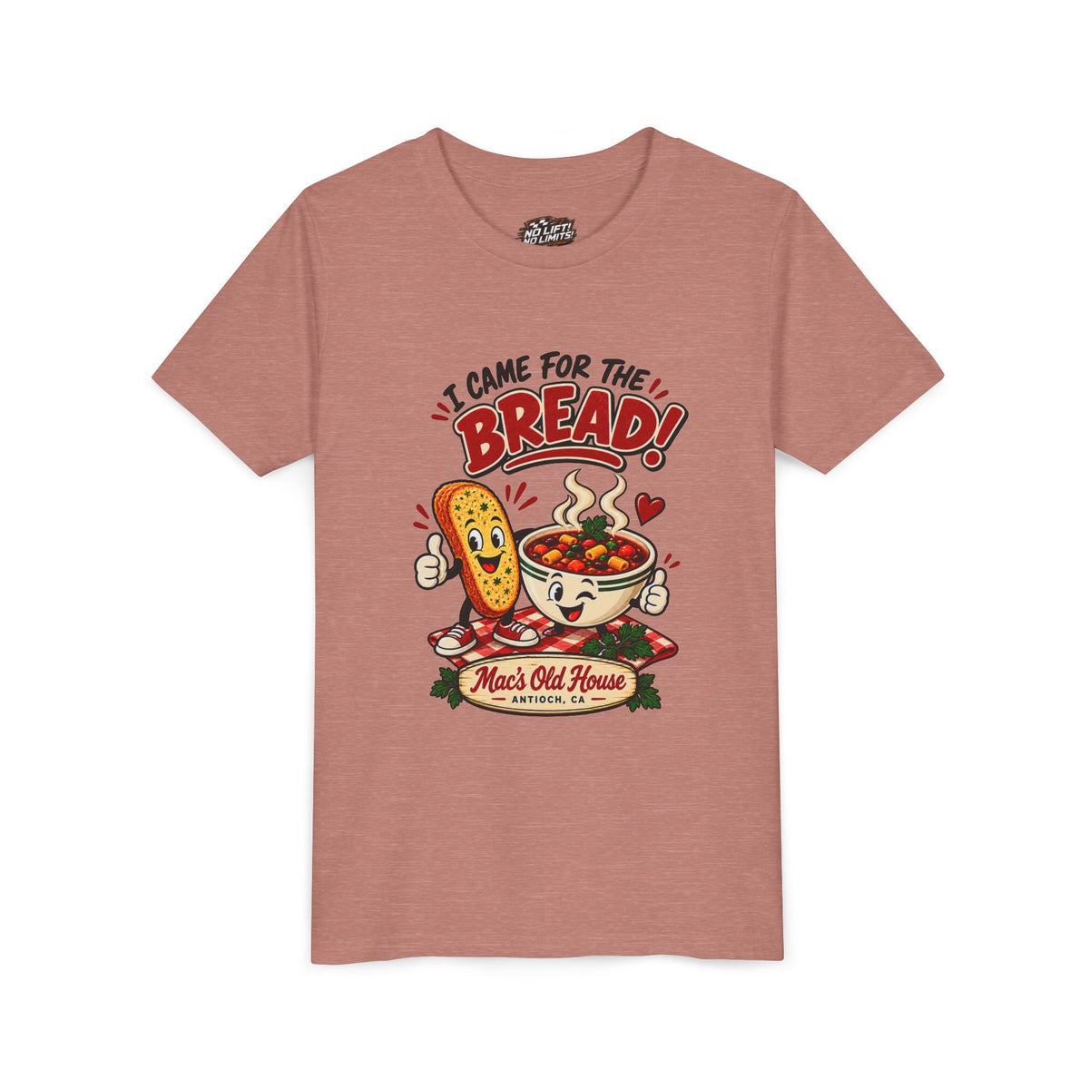 Youth Tee - "I Came for the Bread" Soup & Bread Kids T-Shirt
