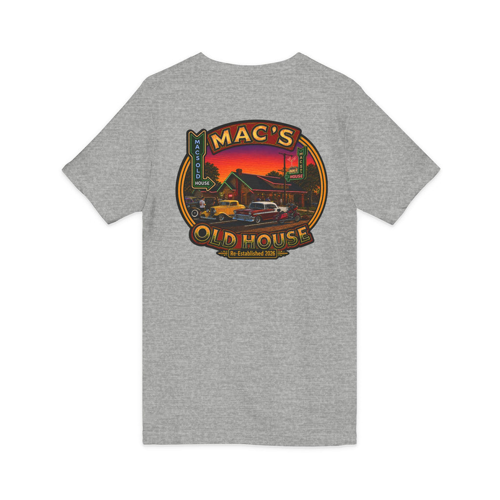 Mac’s Old House Re-Established 2026  V-Neck Tee