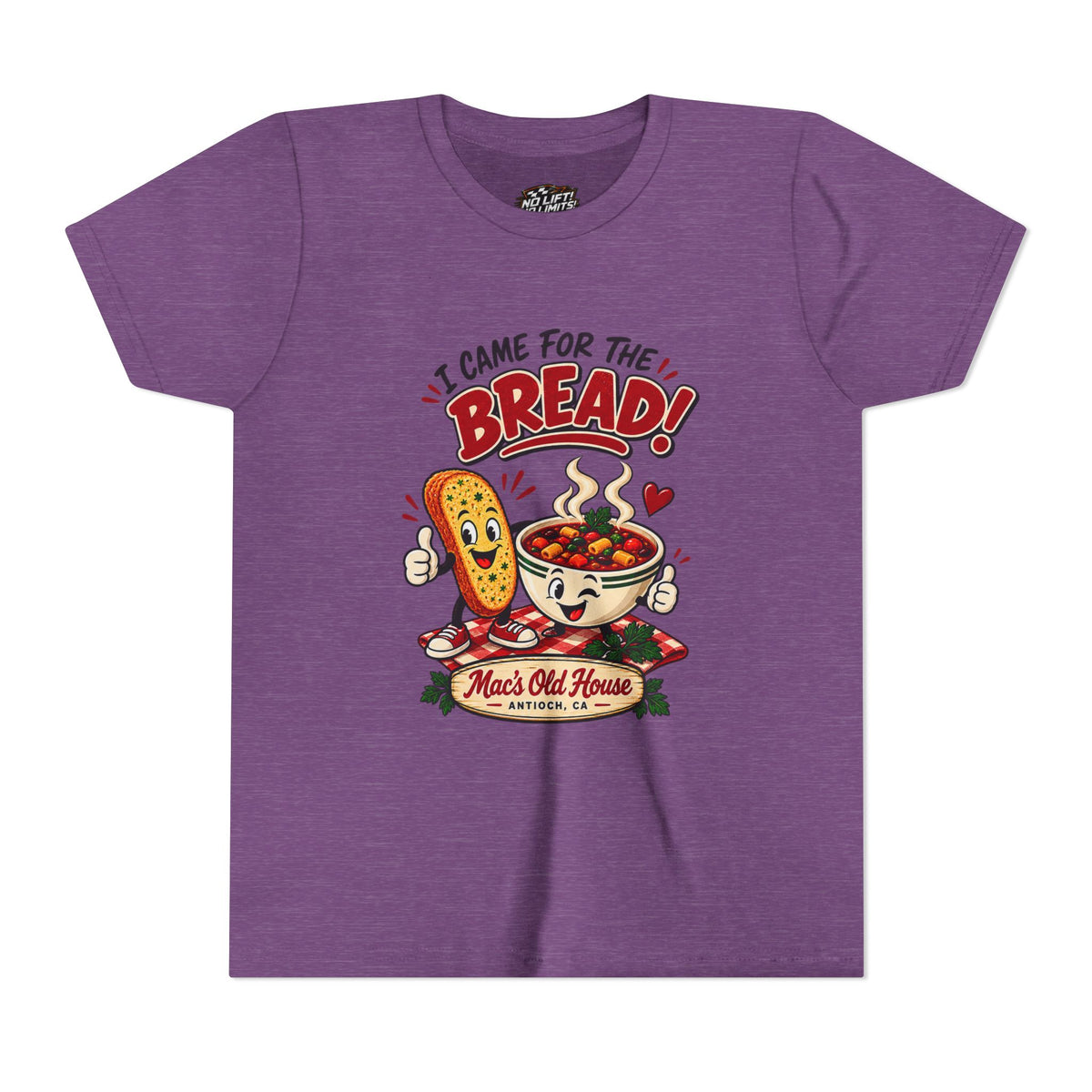 Youth Tee - "I Came for the Bread" Soup & Bread Kids T-Shirt