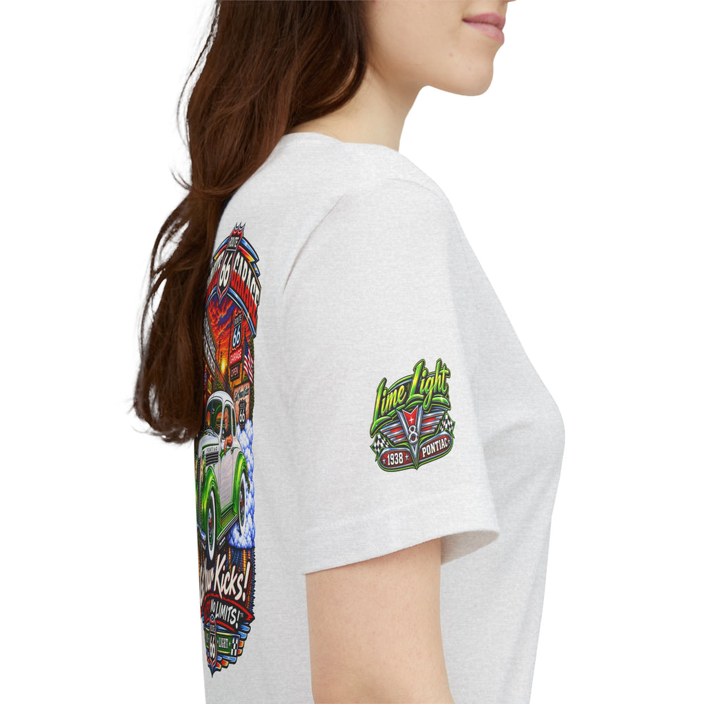 Classic Car T-Shirt – Get Your Kicks Route 66 Graphic Tee | Route 66 Garage