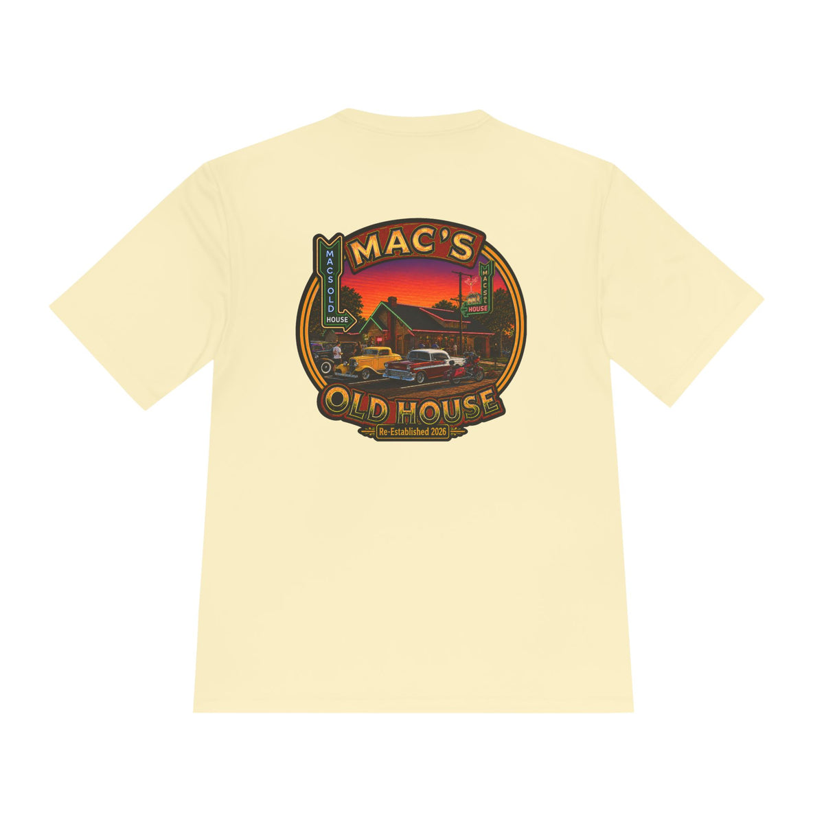 T-Shirt — 'Mac’s Old House' Vintage Scenic Logo Tee