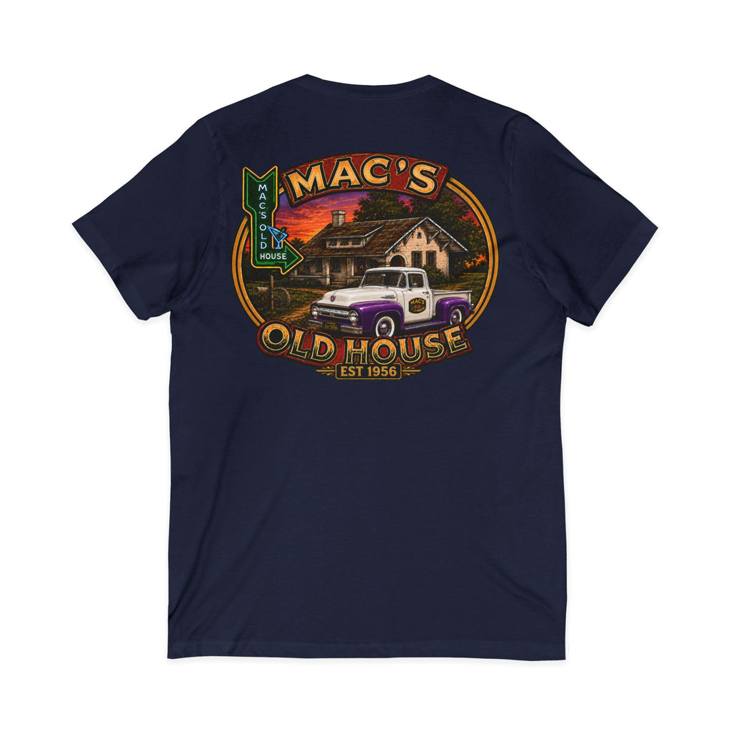 Mac’s Old House Vintage Truck V-Neck Tee