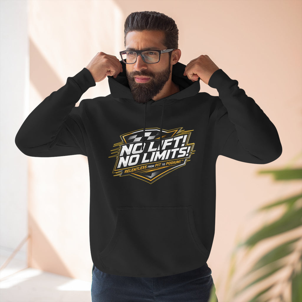 No Lift! No Limits! Relentless Hoodie — Motivational Gym Pullover