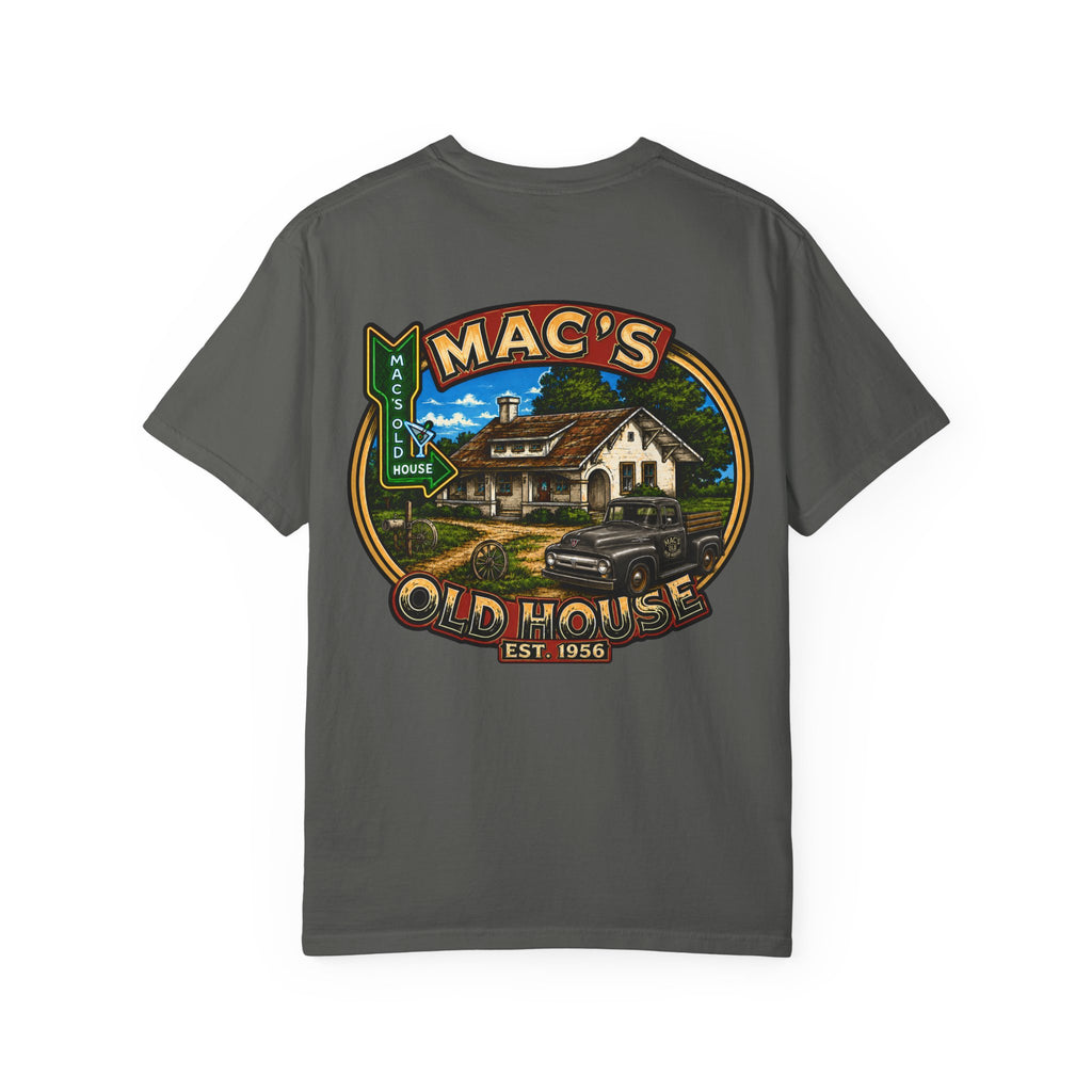 Mac's Old House Vintage T-Shirt — Retro Roadside Diner Graphic Tee