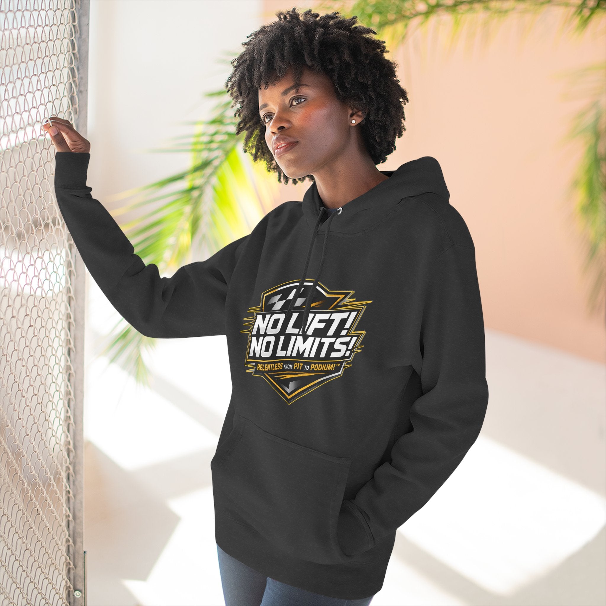 No Lift! No Limits! Relentless Hoodie — Motivational Gym Pullover