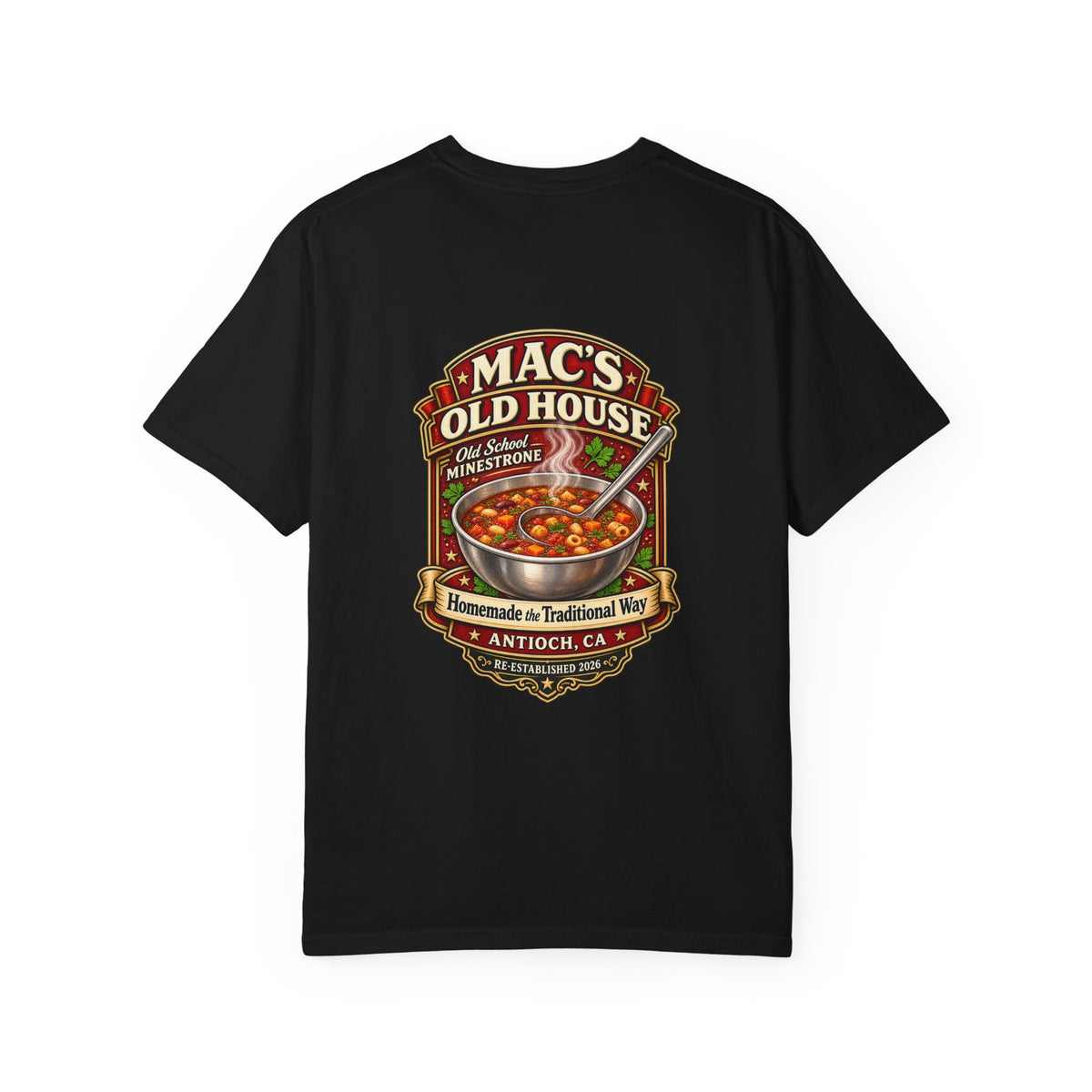 Mac’s Old House Old School Minestrone T-Shirt – Antioch, CA