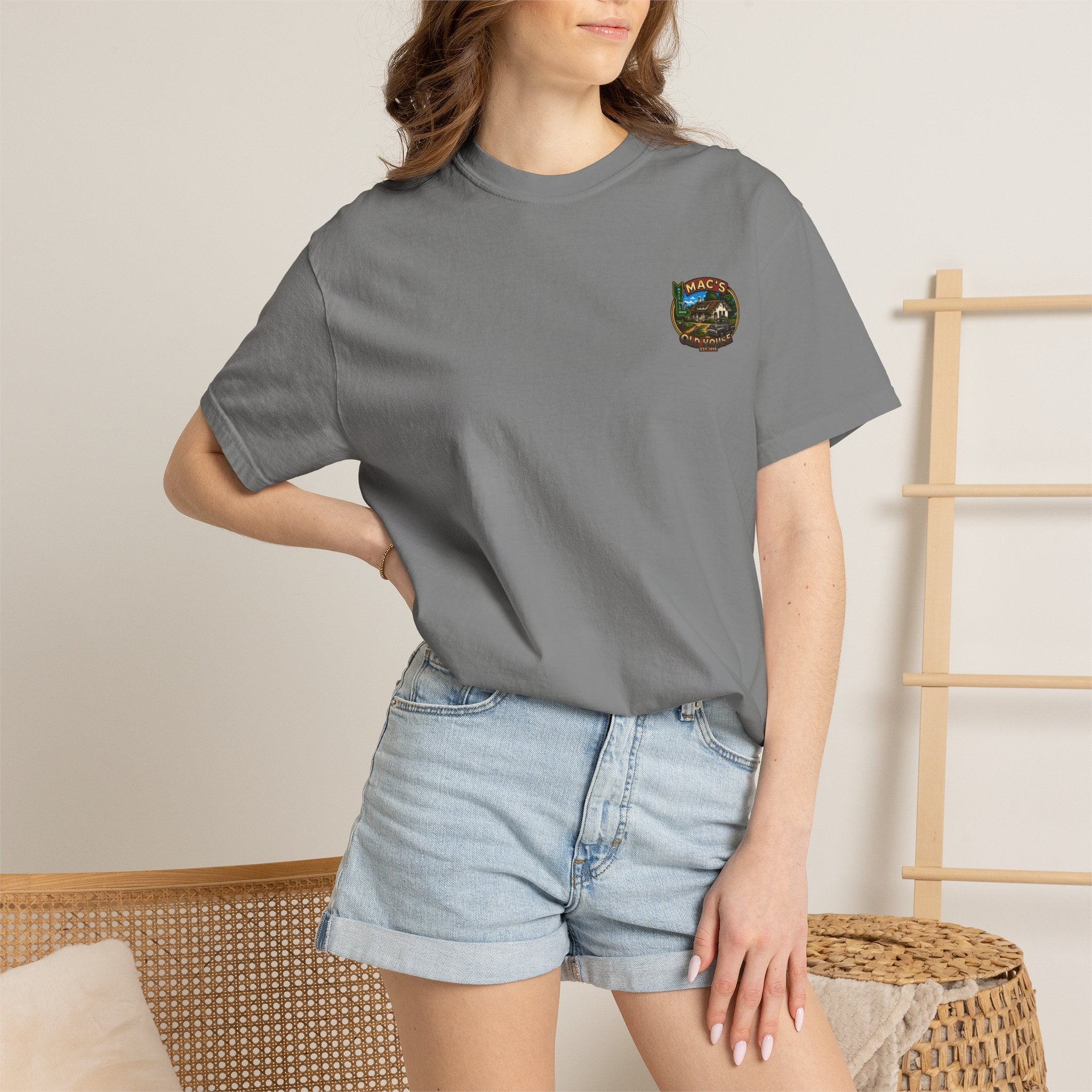 Mac's Old House Antioch CA Vintage T-Shirt — Retro Diner Night Scene (Est. 1956)