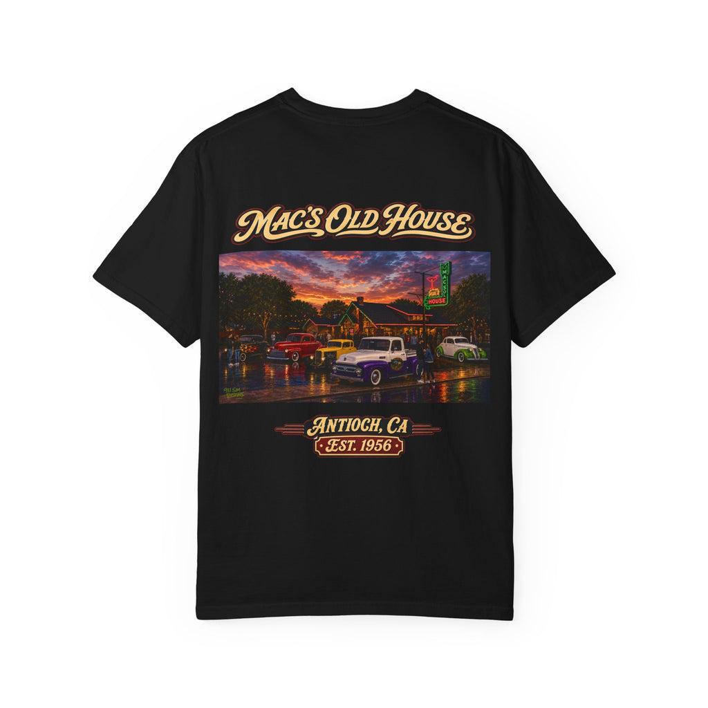 Mac's Old House Antioch CA Vintage T-Shirt — Retro Diner Night Scene (Est. 1956)