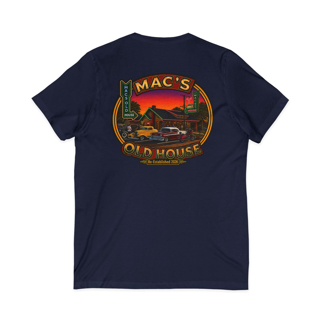 Mac’s Old House Re-Established 2026  V-Neck Tee