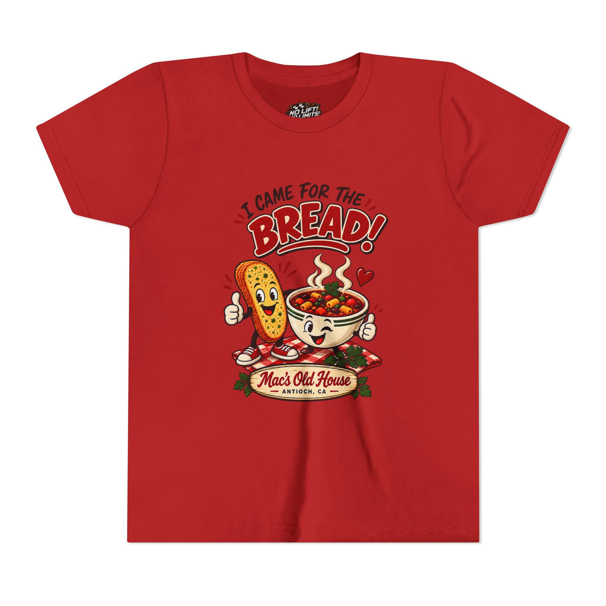 Youth Tee - "I Came for the Bread" Soup & Bread Kids T-Shirt