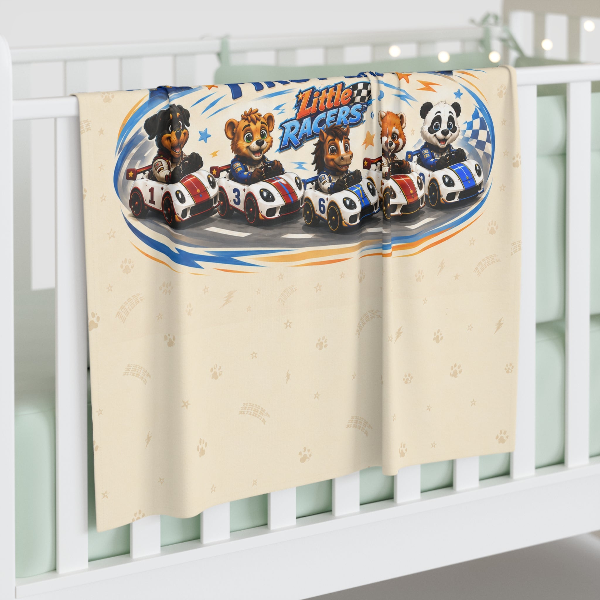 Little Racers™ Baby Swaddle Blanket – Every Racer Starts With a First Lap™