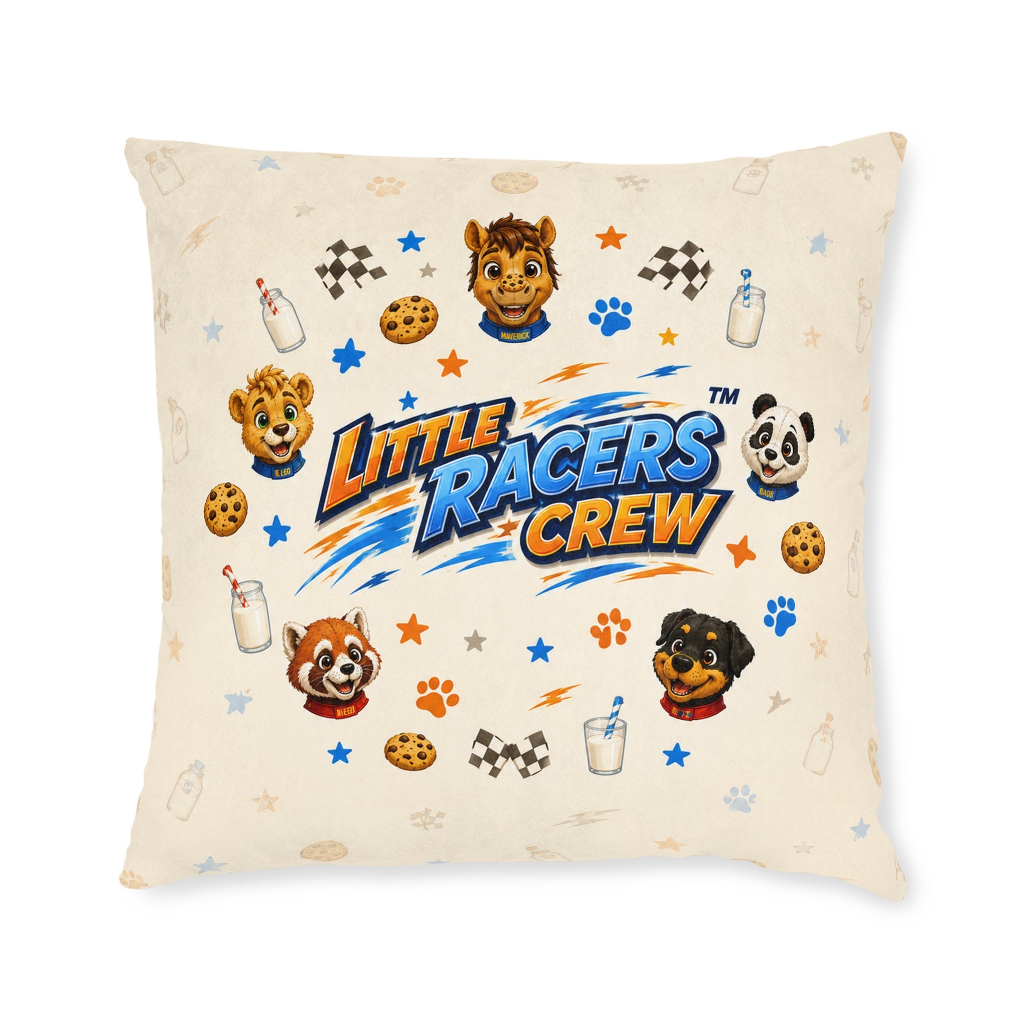Little Racers™ Crew Cookies & Milk Accent Pillow