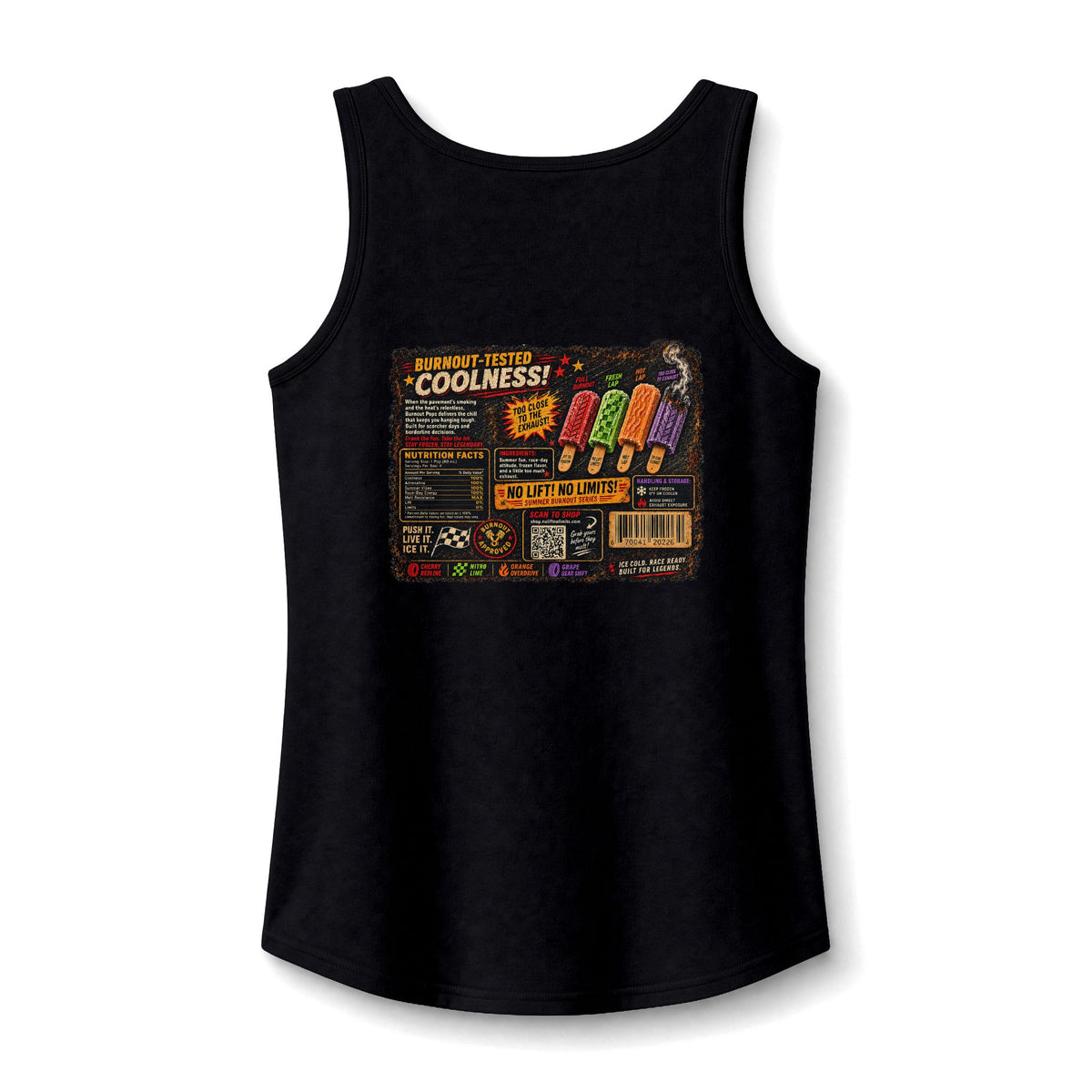 Burnout Pops Retro Ice Pop Graphic Tank Top